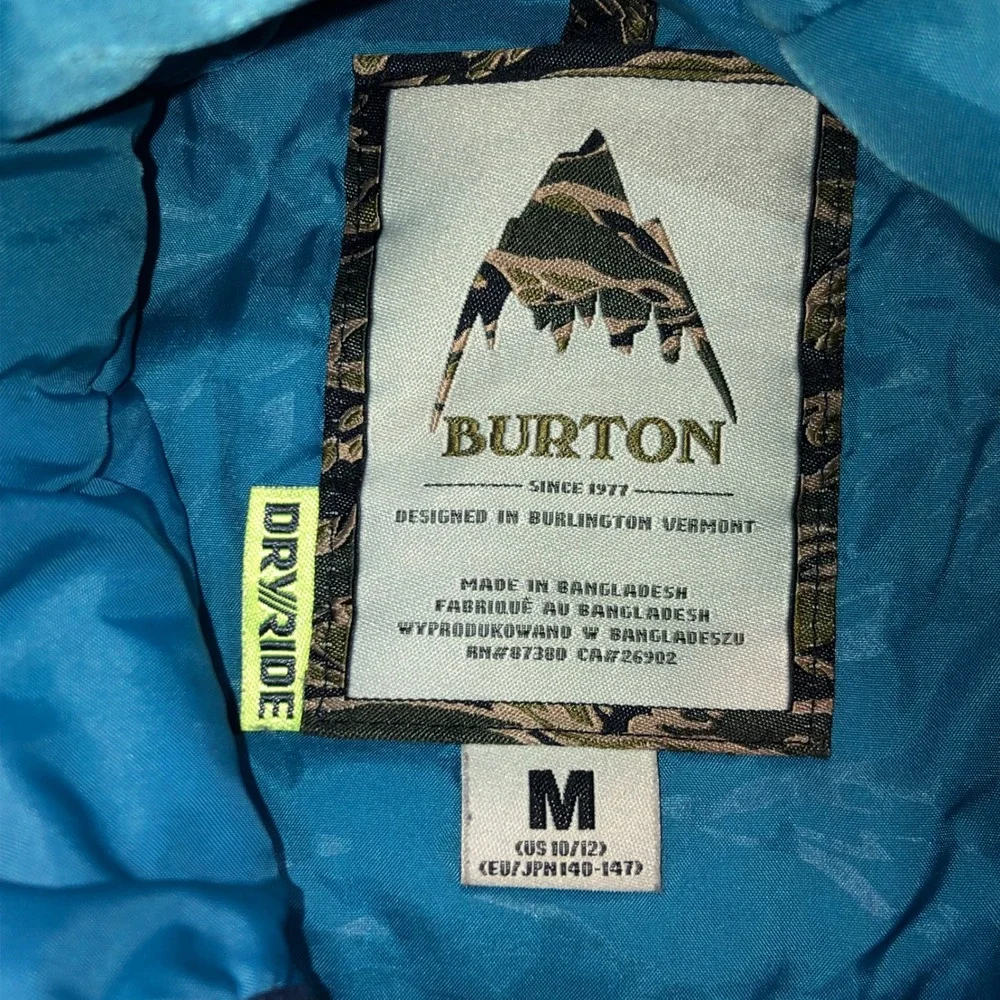 Burton Boys Fray JK 115371 Dryride Snowboard Jacket Blue Medium 10/12